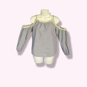 Living Doll Cold Shoulder Sleeve Top Size S